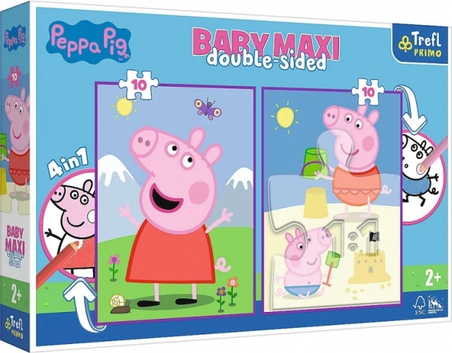 Puzzle Baby MAXI 2x10 Peppa Pig Lustiger Tag