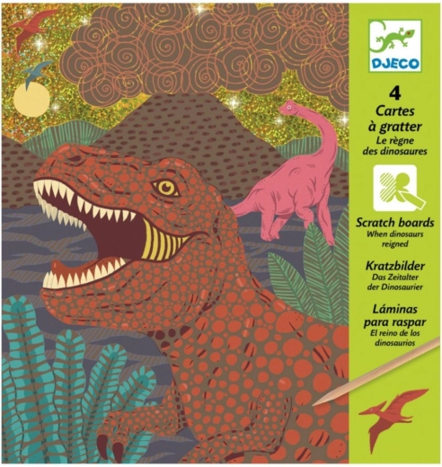 DJECO Kratzbilder Dinosaurier