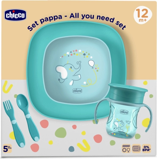 Chicco Ess-Set für Kinder 12m+ blau
