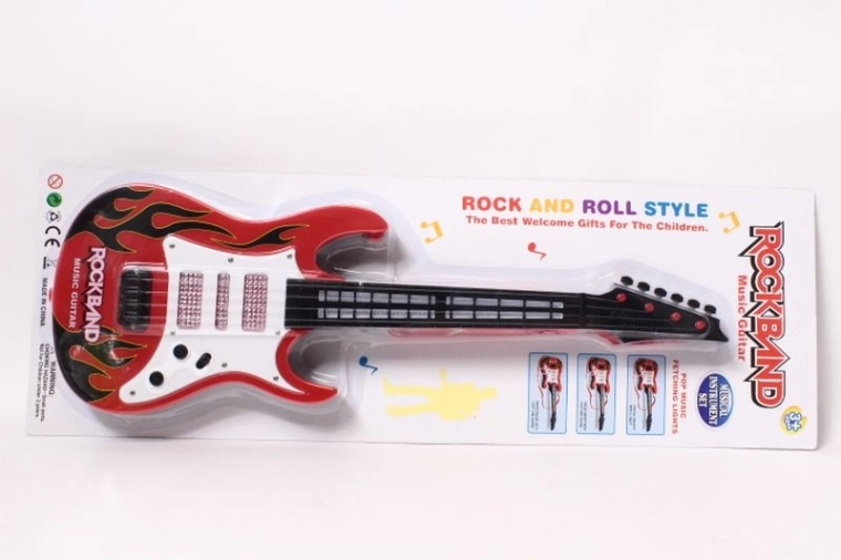 Kinder-E-Gitarre (elektronisch) batteriebetrieben im Blister