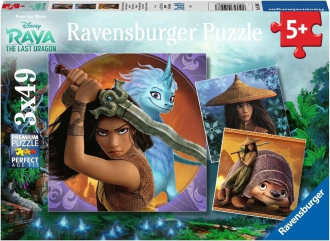 Puzzle RAVENSBURGER Raya und der letzte Drache 3×49 Teile