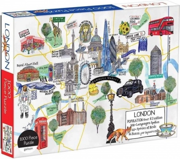Puzzlekarte London, 1000 Teile