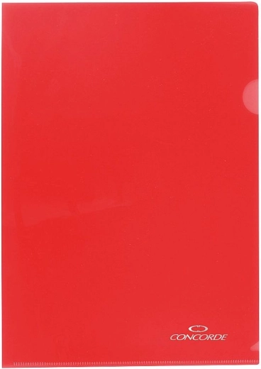 Sichthülle A4 L mit Ausschnitt, 180 µm, rot, 10 St.