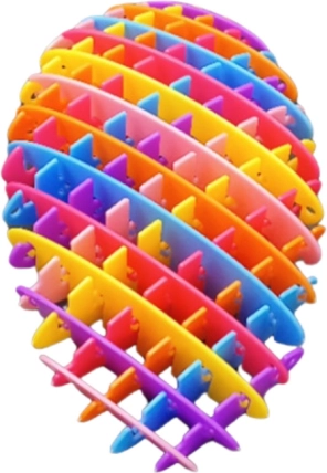 Regenbogen Anti-Stress elastisches sensorisches Spielzeug 10 cm