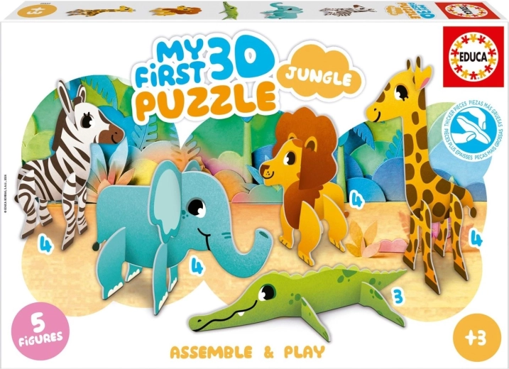 Educa Meine ersten 3D-Puzzles Dschungel 5 in 1