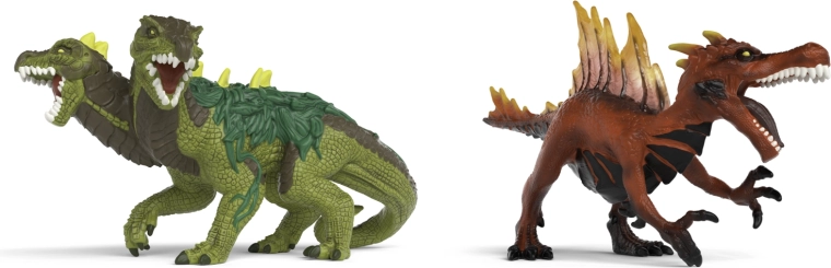 Figurenset Feuer-Dinosaurier vs. Dschungel-Echse