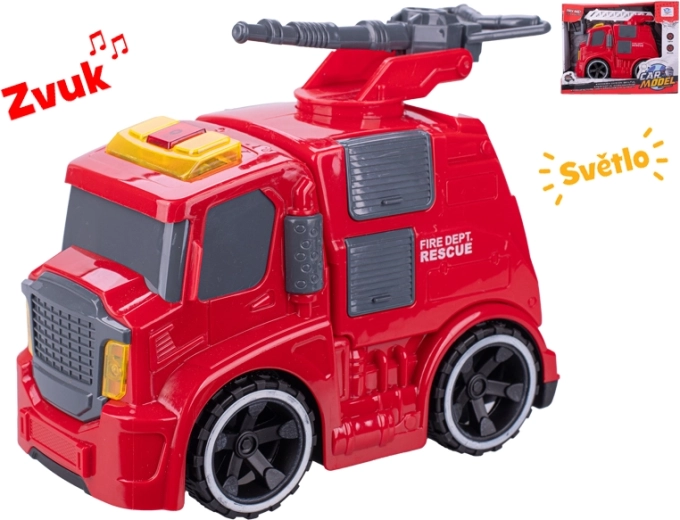 Feuerwehrauto mit Schwungrad 19 cm mit Licht und Sound