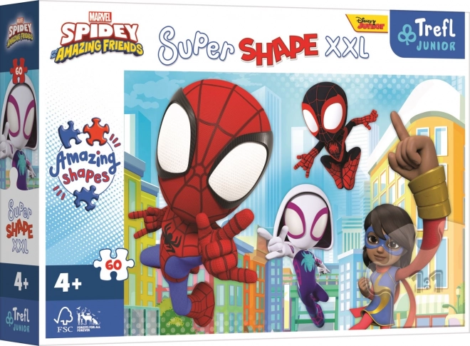 Rätsel 60 Stück XXL Super Shape Schlauer Spidey, Spidey und seine Superfreunde