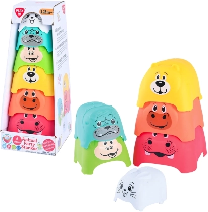 PlayGo Tier-Turm – Plastikspielzeug für Kinder ab 3 Jahren