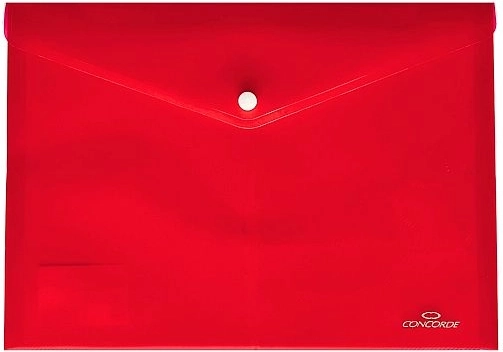 CONCORDE Aktendeckel mit Druckknopf A5 transparent rot