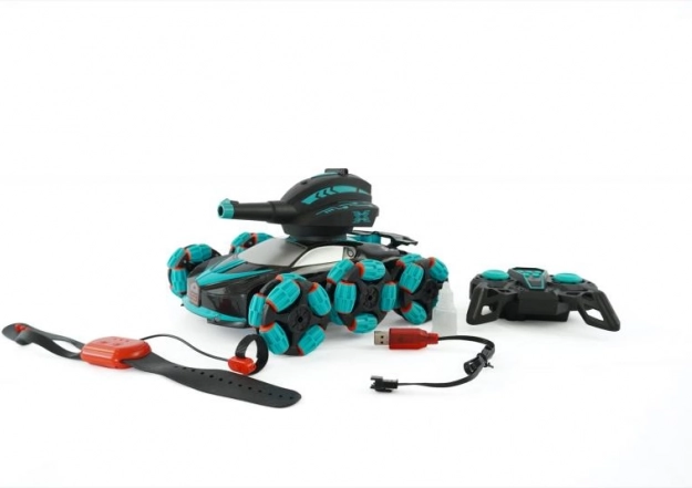 DRIVERO Renn-RC-Auto mit Spray und Schießen