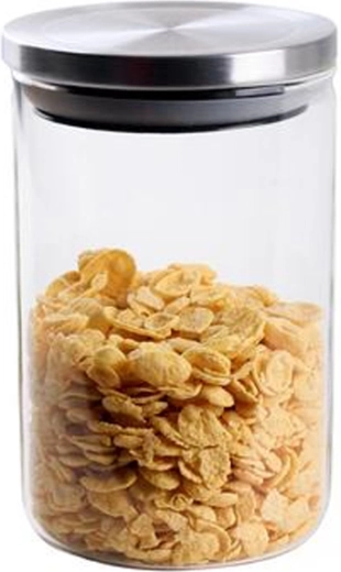 Glasdose mit Edelstahldeckel TORO 800 ml aus Borosilikatglas