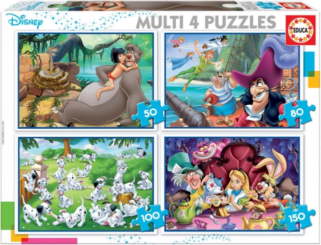 Educa Puzzle Disney Märchen 4v1