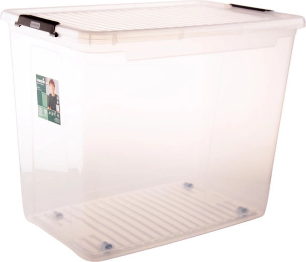 Aufbewahrungsbox 74 l mit Deckel und Rollen