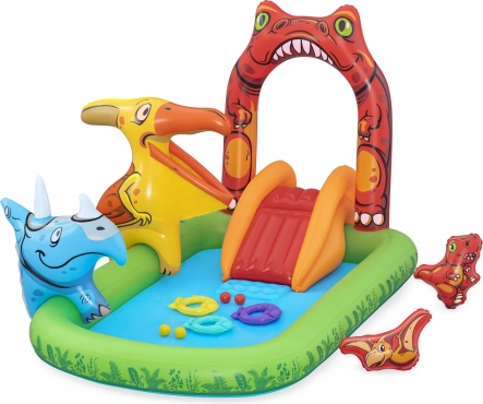 BESTWAY Kinderpool Dinosaurierwelt mit Wasserrutsche