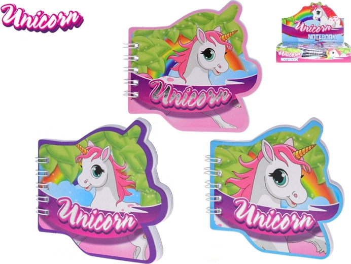 Taschen-Notizbuch mit Einhornmotiv 9 cm