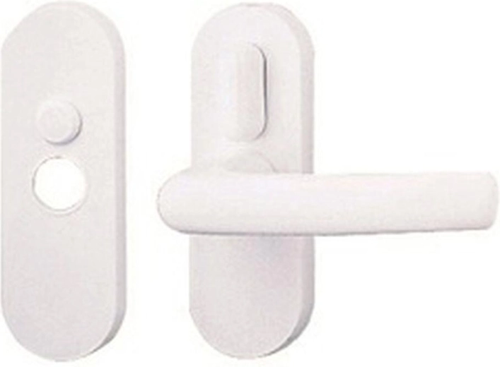 Klassische Zimmertürklinke mit Hebel, weiß, Kunststoff