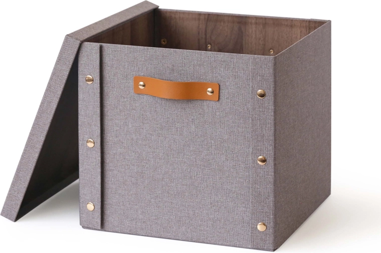 Aufbewahrungsbox mit Deckel 30 × 30 × 28 cm aus Papier und Karton