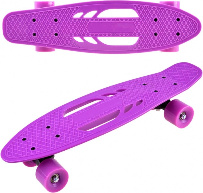 Kinder-Penny-Skateboard mit Trageausschnitten bis 50 kg – Lila