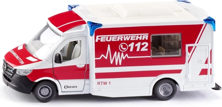 Siku Rettungswagen MERCEDES-BENZ Sprinter Typ C mit Licht und Sirene