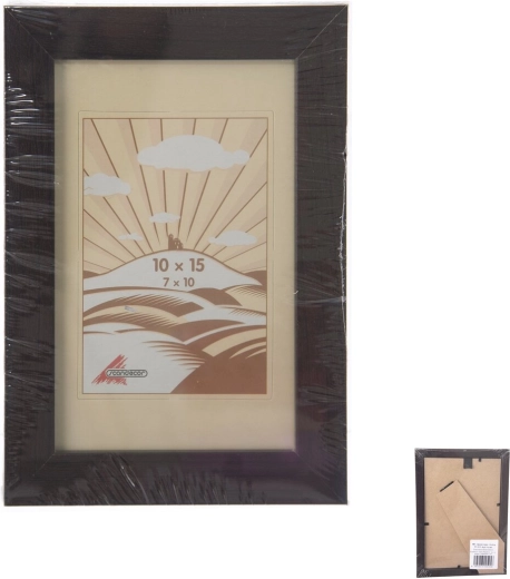 Dunkelbrauner Holz-Bilderrahmen 10 × 15 cm