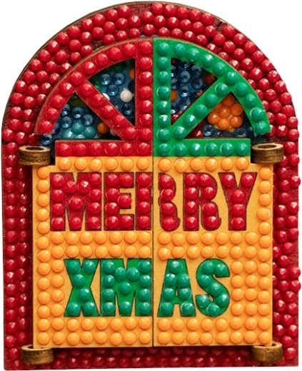 2Kids Toys Diamantmalerei Magnet Fenster Merry Christmas - 1 Stück