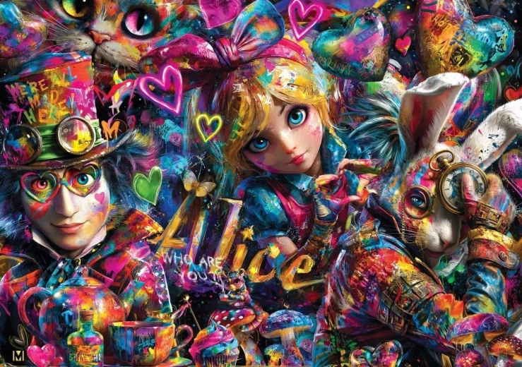 Puzzle Alice im Graffiti-Wunderland 2000 Teile BLUEBIRD