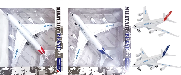 Metallflugzeug mit Effekten 1:300, Rückzugantrieb