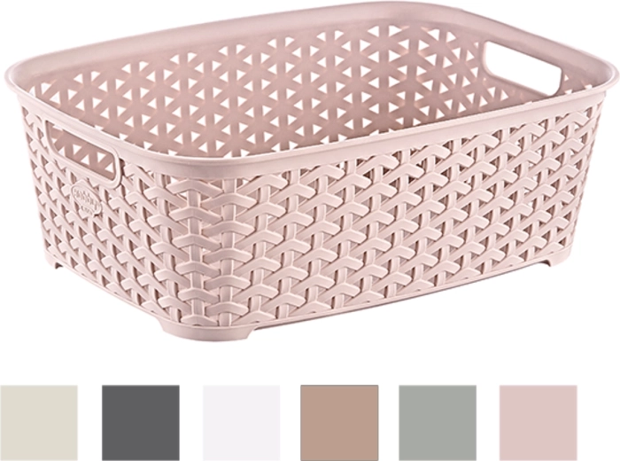 Plastikkorb mit Rattanmuster 29 × 22 × 11 cm, 5,2 l