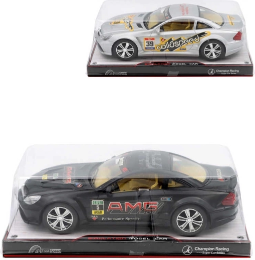 Sportlicher Rennwagen mit Schwungradantrieb 25 cm im Blister - 1 Stück