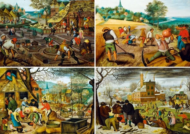 Puzzle Vier Jahreszeiten 1000 Teile BLUEBIRD