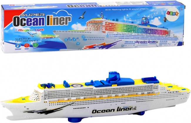 Interaktives Ausflugsschiff mit Lichtern, Geräuschen und Hindernisvermeidung