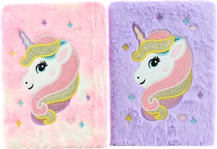 Plüsch-Notizbuch Einhorn