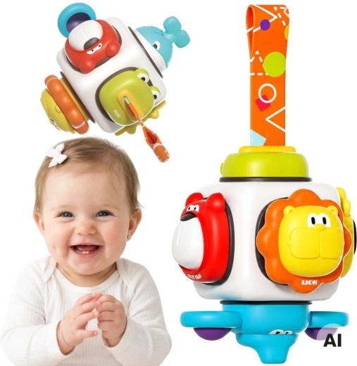 Woopie Baby Sensorikwürfel 6-in-1 mit Tieren