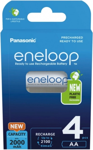 Eneloop wiederaufladbare Batterien AA 2000 mAh, 4 Stk.