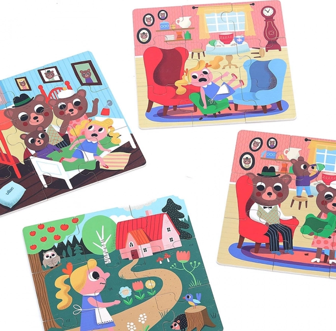 Vilac Holzpuzzle Goldlöckchen 4 in 1