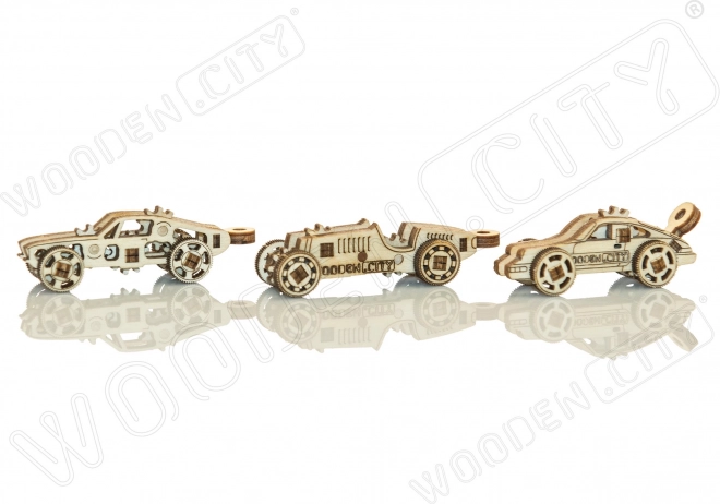 Holz-3D-Puzzle – Mini-Set Sportwagen