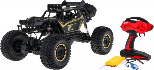Metall-RC Rock Crawler 1:8 mit 4x4-Antrieb und LED für Kinder ab 3 Jahren