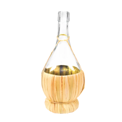 Glasflasche Fiasco 1 l mit Strohgeflecht