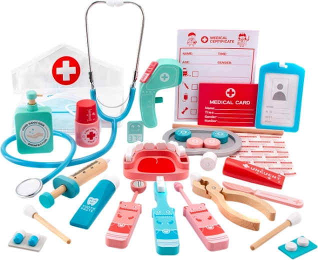 Holz-Arztset Kleiner Doktor mit Haube