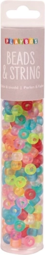 Playbox bunte Perlen in Röhre 250 Stk – matt