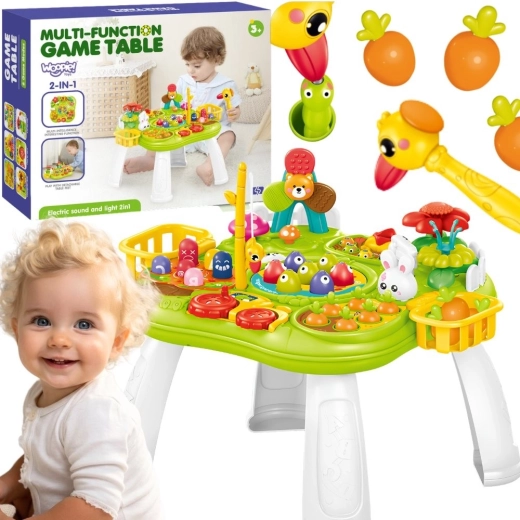 Woopie interaktiver Lernspieltisch 2-in-1 mit Angeln, Hammer und Sortierer mit Licht und Sound
