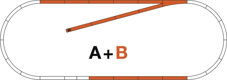 Roco Line Gleis-Set B mit Bettung – gerades H0‑Gleis