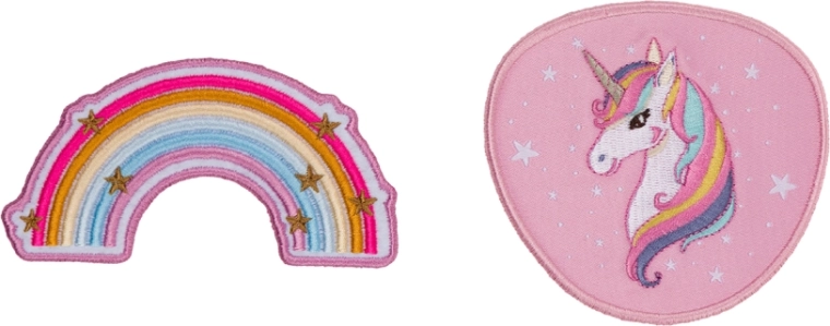 Austauschbare Abzeichen BAAGL Baaglies Rainbow Unicorn, 2 Stk.