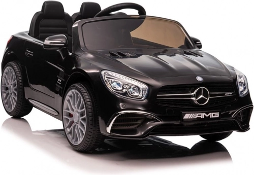 Elektrisches Kinderauto MERCEDES SL65 S – schwarz lackiert, mit LCD