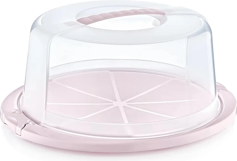 Runder Tortentransportbehälter Nordic Pink 33,5 × 38 × 17 cm