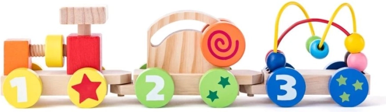 Steckbarer Holzzug mit Schraube WOODY