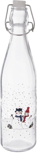 Orion Glasflasche mit Bügelverschluss Schneemann 0,52 l