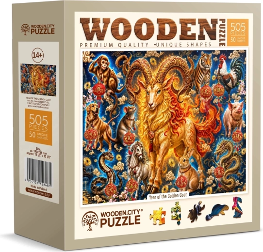 WOODEN CITY Holzpuzzle Jahr der goldenen Ziege, 505 Teile