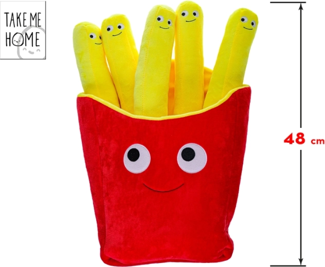 Plüschspielzeug Pommes mit Gesicht 48 cm